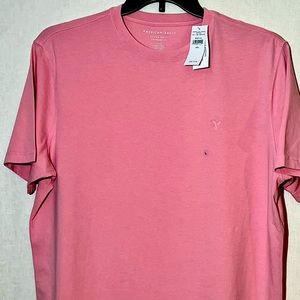NWT American Eagle Mens Short Sleeve Pink t-shirt Size Large